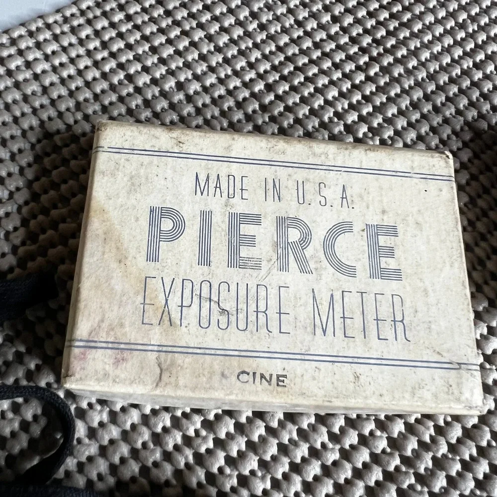 Vintage Pierce Cine Exposure Meter Made in USA with Original Box Analog Light